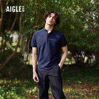AIGLE 短袖POLOT恤2024春夏户外UPF40+防紫外线速干凉爽男 帝国深蓝 AT771 L