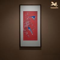 铜师傅 手工錾刻 铜雕画《喜上枝头》装饰画 玄关画 背景画 壁画