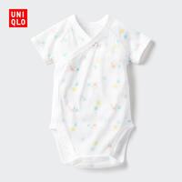 优衣库 婴幼儿网眼包臀衣/短袖/1件装宝宝衣服连体衣481772 01 乳白色 60cm