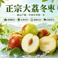 京觅 脆甜大荔冬枣 净重3斤 单果20g+ 现摘现发 生鲜水果 源头直发