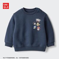 优衣库 婴幼儿Mickey＆Friends卫衣/长袖宝宝运动衫488006 69 藏青色 100
