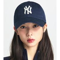MLB 复古刺绣字母大标棒球帽 黑色