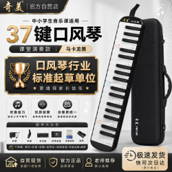 奇美 37键专业级马卡龙色成人口风琴（马卡龙黑、赠音符贴及吹管）