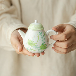 艾风格 春熙执梦壶 手绘釉下彩 球孔过滤 茶壶