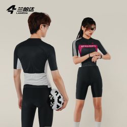 LAMEDA 长袖短袖骑行服男女夏季透气速干上衣公路山地自行车皓驰