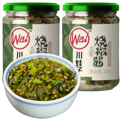 川娃子 烧椒酱组合装四川辣椒酱下饭菜拌饭酱拌面酱牛肉酱剁椒酱 烧椒酱230g*2瓶