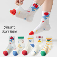 BANILACOO 儿童春夏薄款卡通棉袜 5双装