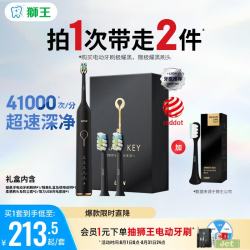 狮王 磁悬浮声波电动牙刷 情侣款极耀黑1支 智能防水