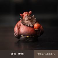 1 【钟馗创意陶瓷线香炉家用室内香插香座香托禅意茶室茶桌香薰炉 【钟馗】线香炉CH