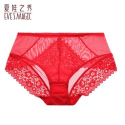 夏娃之秀 性感蕾丝收腹内裤 女生透气提臀中腰三角短裤（任选4条）
