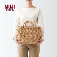 無印良品 MUJI 无印良品 MUJI 水葫芦 草编篮 编织篮收纳篮居家整理家用复古