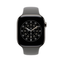 Apple Watch S11智能手表蜂窝款46毫米原色钛金属表壳岩灰色运动表带M/L