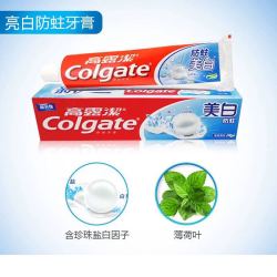 高露洁 超强防蛀清爽薄荷亮白牙齿去渍牙膏140g家庭装