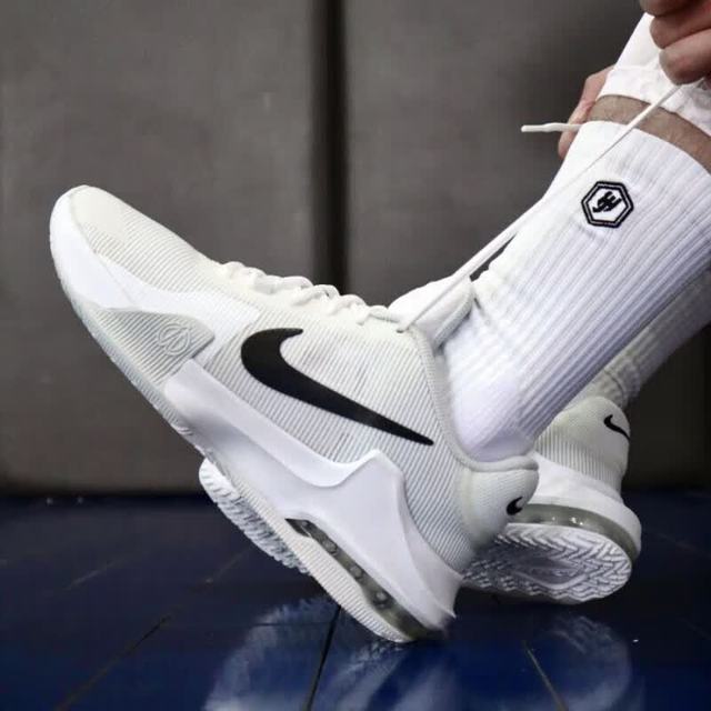 NIKE 男鞋2026夏季新款Air Max Impact 4气垫减震篮球鞋低帮运动鞋 DM1124-100白色 45