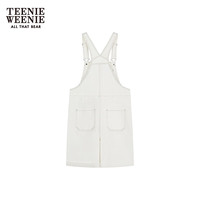 TEENIE WEENIE 小熊女装春夏装牛仔背带短裤简约时尚休闲通勤连体裤 象牙白 S (160)