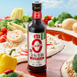 海天 零添加 特级 0金标生抽 500ml