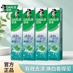 好来 原黑人双重薄荷清新双效成人抗口气含氟牙膏官方