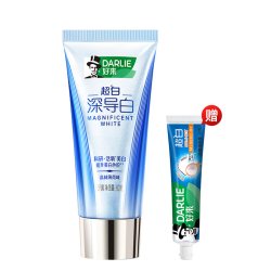 好来 黑人深导白亮白牙膏去牙渍清新含氟美白官方旗舰正品