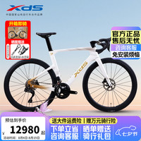 喜德盛 公路自行车AD7碳纤维破风架24速电子变速油刹 30周年纪念-云雾白金 DI2 S