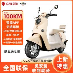 立马 大动力电动车远航版72V22A长续航电动摩托车1500W大功率电瓶车