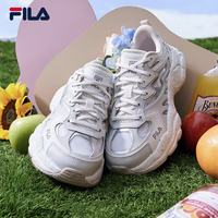 FILA 蕨草鞋FILA斐乐女鞋老爹鞋运动鞋厚底鞋子增高休闲鞋 蕨草-女-磨菇灰色/白中白OB