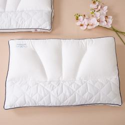 富安娜 60支纯棉贡缎面料 天然本草 俄罗斯荞麦壳护颈枕 70*45cm