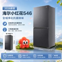 海尔 小红花系列 BCD-546WGHTDEDS9U1 风冷十字门冰箱 546L 星蕴银
