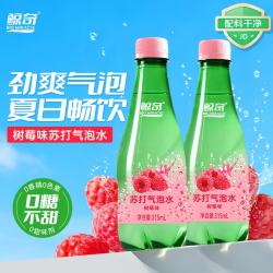 鲸奇 树莓味无糖苏打水 0糖0脂0卡 315mL*24瓶