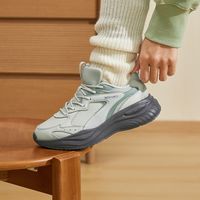 百亿补贴：361° 361运动鞋女鞋新款春秋季轻便休闲鞋全革防泼水防滑老爹鞋鞋子