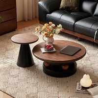 执竹者 中古风 茶几 SSL-6007 0.9x0.9x0.35m 胡桃色