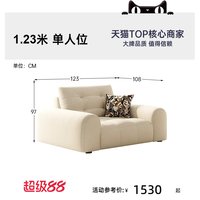 帕沙曼 2508ZF-858 电动沙发床 1.23米单人位 奶油色