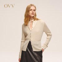 OVV 秋冬女装 V领修身羊绒针织开衫 GNZAJ35108A