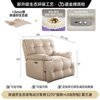 FA SA DI HOUSEHOLD DY006电动单椅 1.5mm厚奈迪芬生态皮电动沙发椅 莫兰迪