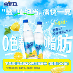 可口可乐 chivalry 雪菲力 盐汽水 柠檬味 600ml*24瓶