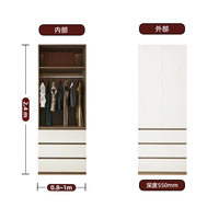 家具 Ankbo 安克泊 AKB2183 全铝衣柜 现代简约 长60公分*高2.4m*深55cm