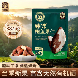 臻味 鲍鱼果仁100g巴西坚果富硒原味袋装去皮炒货儿童休闲零食 原味0添加鲍鱼果仁100g
