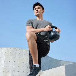 特步 男款运动套装短袖T恤