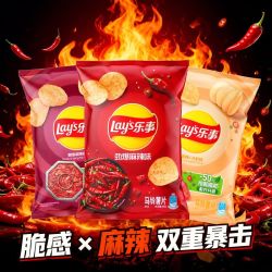 乐事 薯片辣味系列 40g*13 麻辣原切 零食