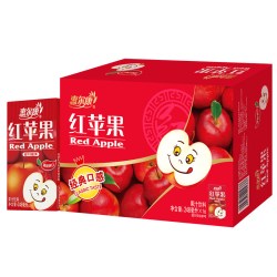 惠尔康 果汁果味饮料15%果汁含量红苹果果汁饮品整箱248ml*16盒