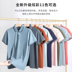 杉杉 夏季珠地网眼纯棉透气短袖polo衫100%棉半袖T恤