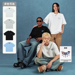 MEDM 基础刺绣 男女同款T恤 美式嘻哈潮牌休闲打底衫