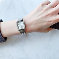 CASIO 手表女士小方块官方正品简约时尚防水学生石英表LTP-V007D
