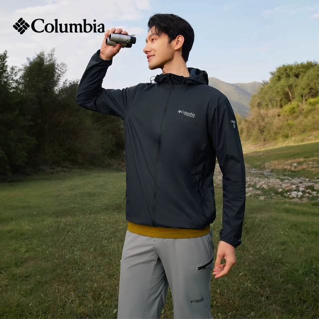 Columbia 2026春夏男子钛金系列拒水UPF50+防晒衣外套WE2383 010-黑色 L (180/100A)