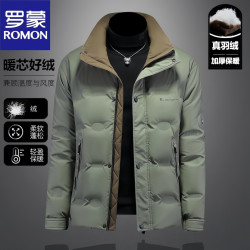 罗蒙 男士冬季商务时尚羽绒服