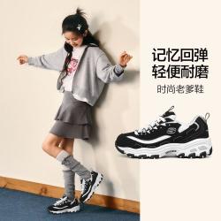 斯凯奇 GIRLS系列 80587L/BKW 女童休闲运动鞋 黑色/白色 27.5码