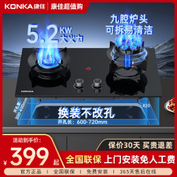 康佳 家用煤气灶鸳鸯燃气灶燃气嵌两用天然气液化气灶
