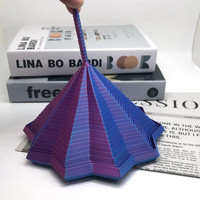 3D打印视错觉折叠儿童益智玩具多边形萝卜塔螺旋饰品