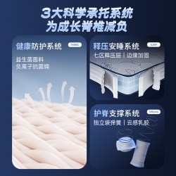 舒达 哈雷青少年儿童护脊床垫乳胶床垫双面