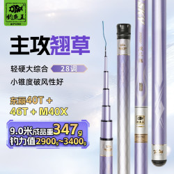 钓鱼王 破天翘钓鱼竿10米超轻超硬