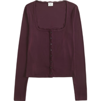 Abercrombie & Fitch 小麋鹿图案内搭打底T恤25秋季女装139-5708 酒红色 XXS (160/76A)